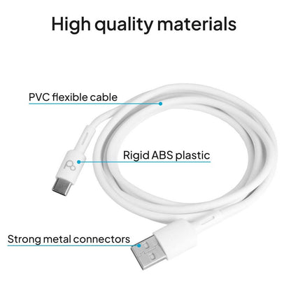 Cable USB Tipo C 1m 6A 148BA Blanco de Carga Datos Cargador Rápido Quick Charge para Teléfonos Smartphones Tablets