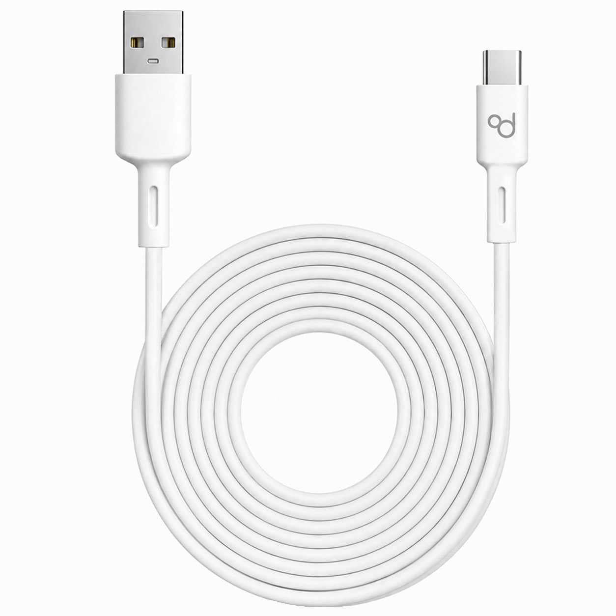 Cable USB Tipo C 1,5m 6A 148BA Blanco de Carga Datos Cargador Rápido Quick Charge para Teléfonos Smartphones Tablets