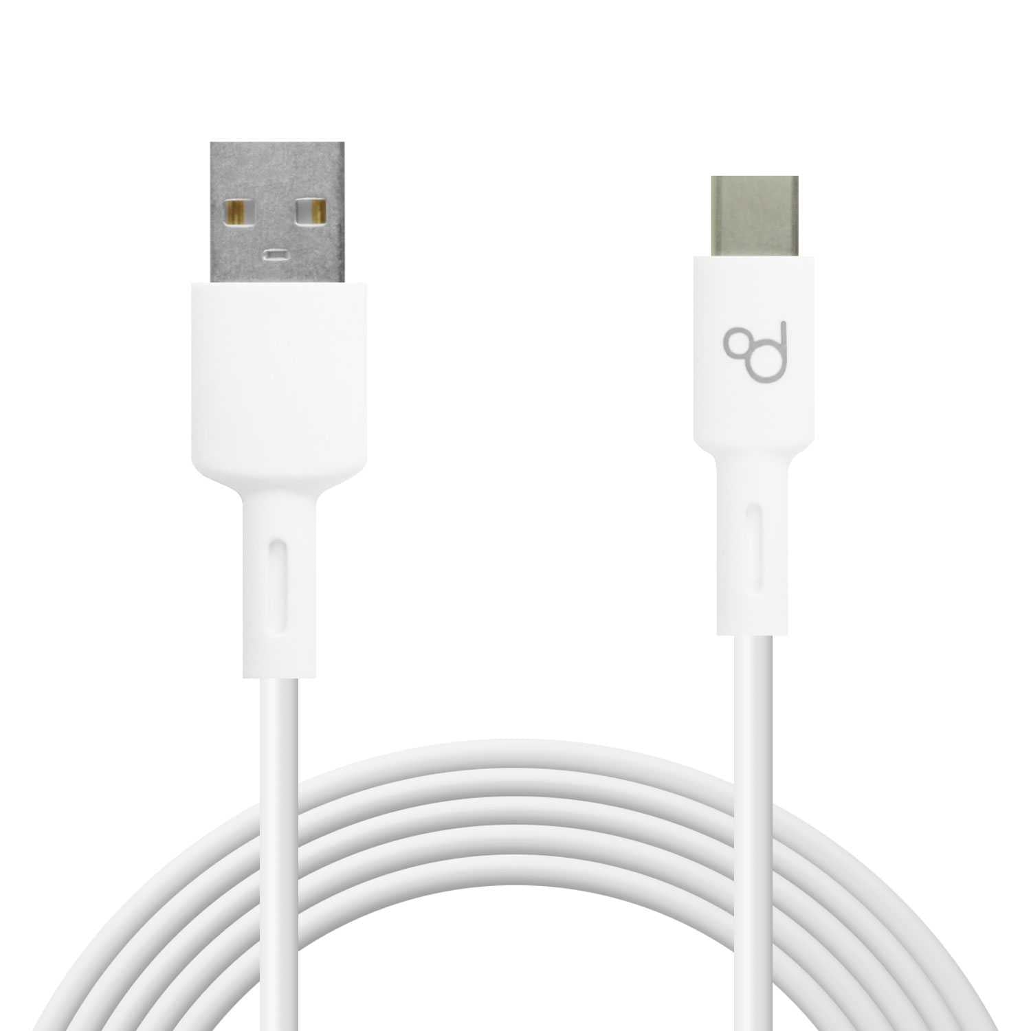 Cable USB Tipo C 1,5m 6A 148BA Blanco de Carga Datos Cargador Rápido Quick Charge para Teléfonos Smartphones Tablets