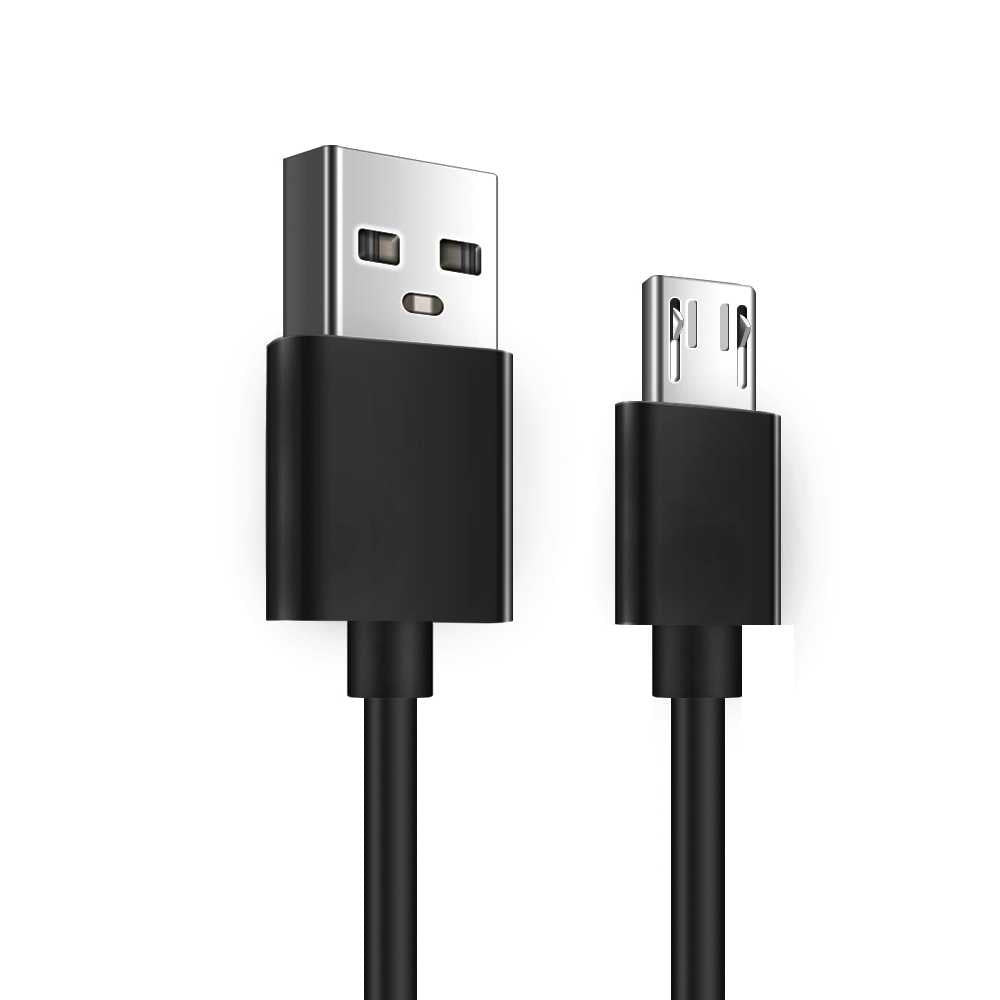 Cable de Carga Conector Micro USB B a USB Tipo A 2.0 Doble Macho Corto 18cm Negro para Telefonos Moviles Smartphones Tablets Cargador Latiguillo