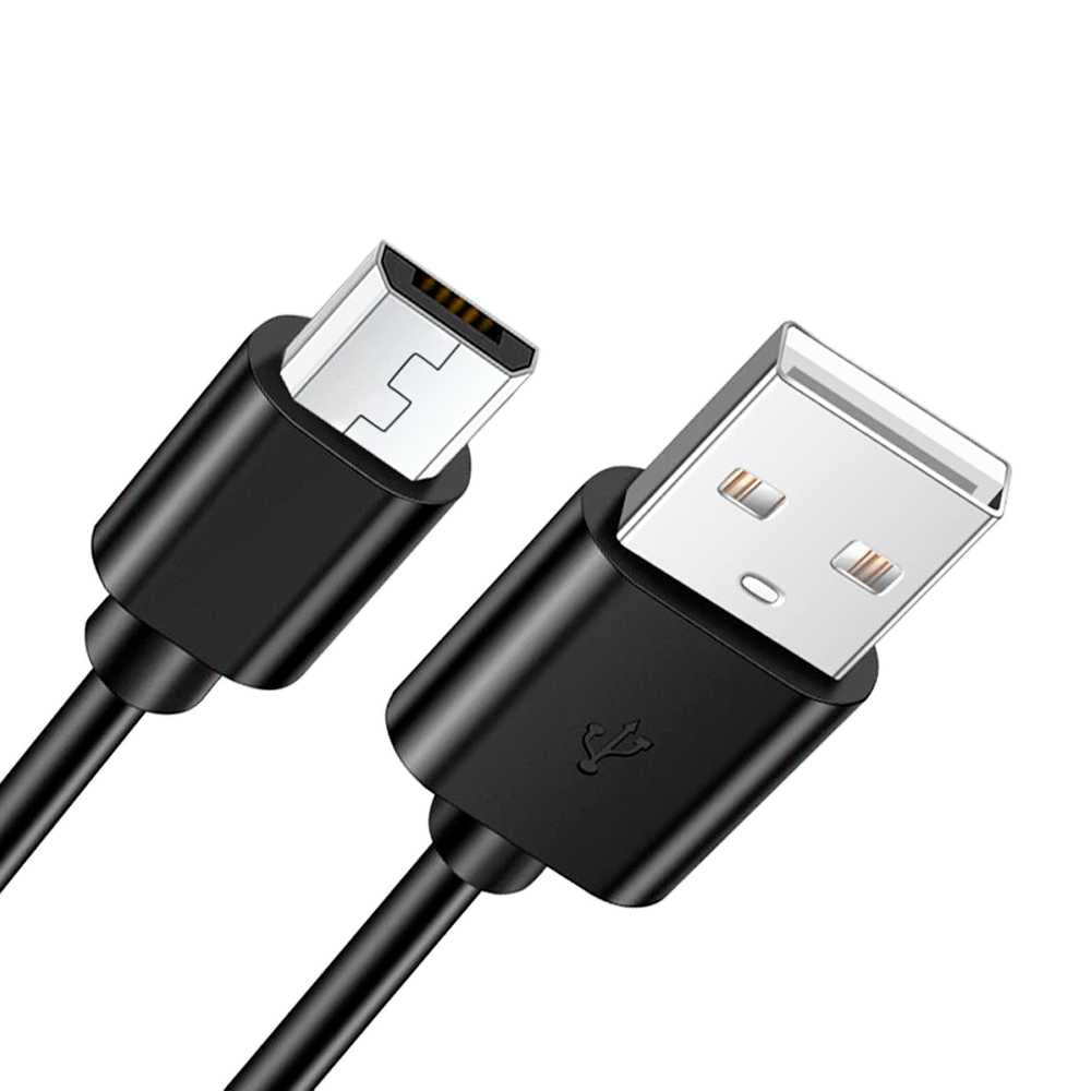 Cable de Carga Conector Micro USB B a USB Tipo A 2.0 Doble Macho Corto 18cm Negro para Telefonos Moviles Smartphones Tablets Cargador Latiguillo
