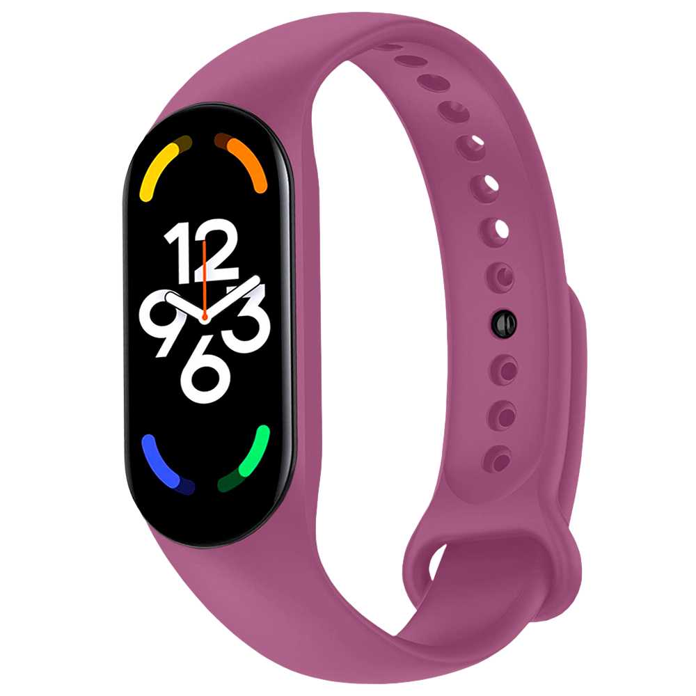 Pulsera de Recambio Silicona Suave Flexible Compatible con Xiao Mi Band 7 6 5 Amazfit Band 5 Violeta Correa Repuesto Transpirable Goma