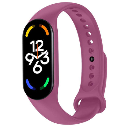 Pulsera de Recambio Silicona Suave Flexible Compatible con Xiao Mi Band 7 6 5 Amazfit Band 5 Violeta Correa Repuesto Transpirable Goma