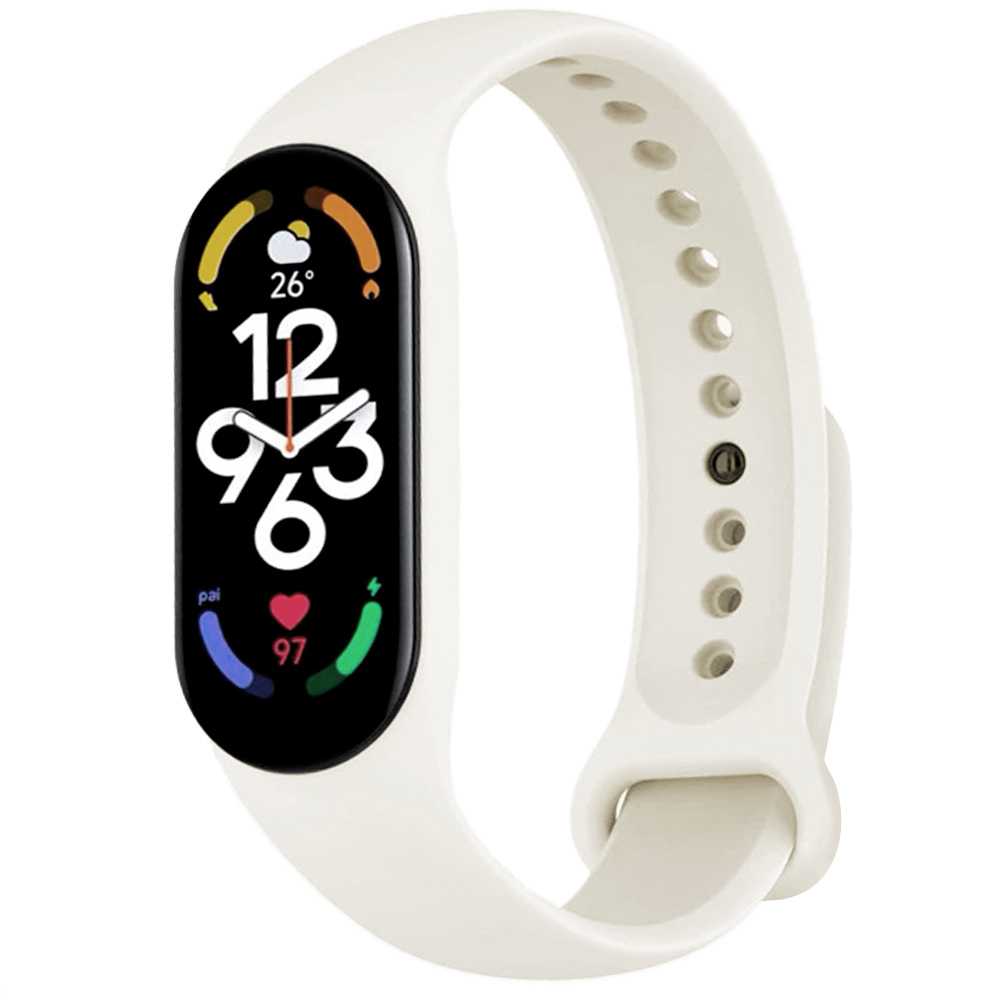 Pulsera de Recambio Silicona Suave Flexible Compatible con Xiao Mi Band 7 6 5 Amazfit Band 5 Gris Correa Repuesto Transpirable Goma