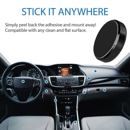 Soporte Magnético para Smartphone base con imán para coche Superficies Planas Ø33 mm Negro