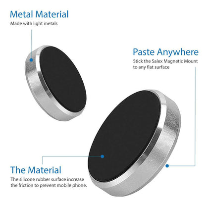 Soporte Magnético para Smartphone base con imán para coche Superficies Planas Ø33 mm Plata