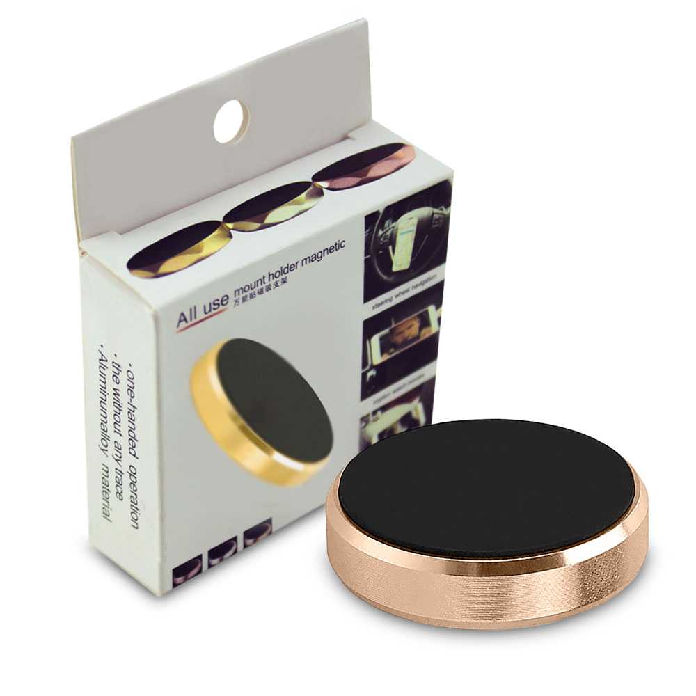 Soporte Magnético para Smartphone base con imán para coche Superficies Planas Ø33 mm Oro