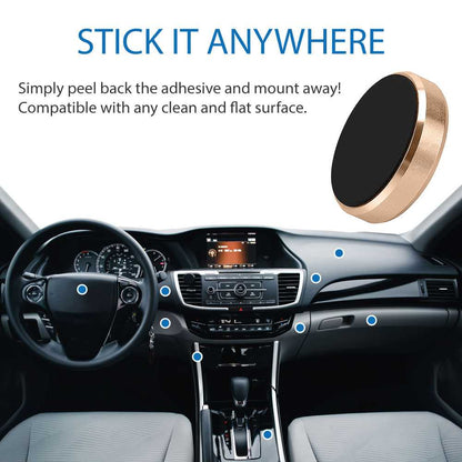 Soporte Magnético para Smartphone base con imán para coche Superficies Planas Ø33 mm Oro