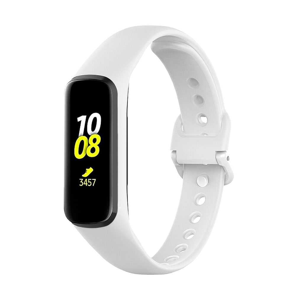 Pulsera Deportiva de Repuesto de Silicona Suave Correas Compatible con Samsung Galaxy Fit 2 Unisex Blanco