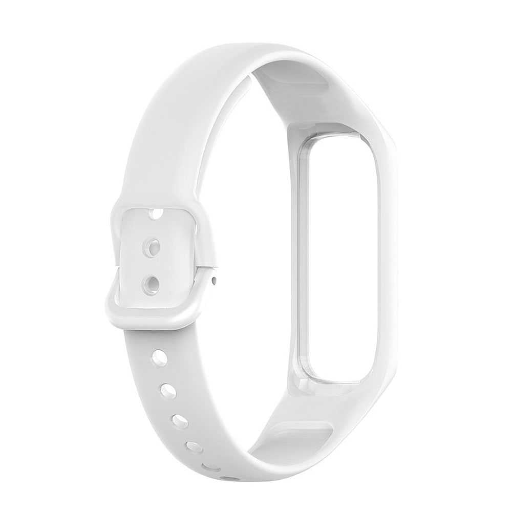 Pulsera Deportiva de Repuesto de Silicona Suave Correas Compatible con Samsung Galaxy Fit 2 Unisex Blanco