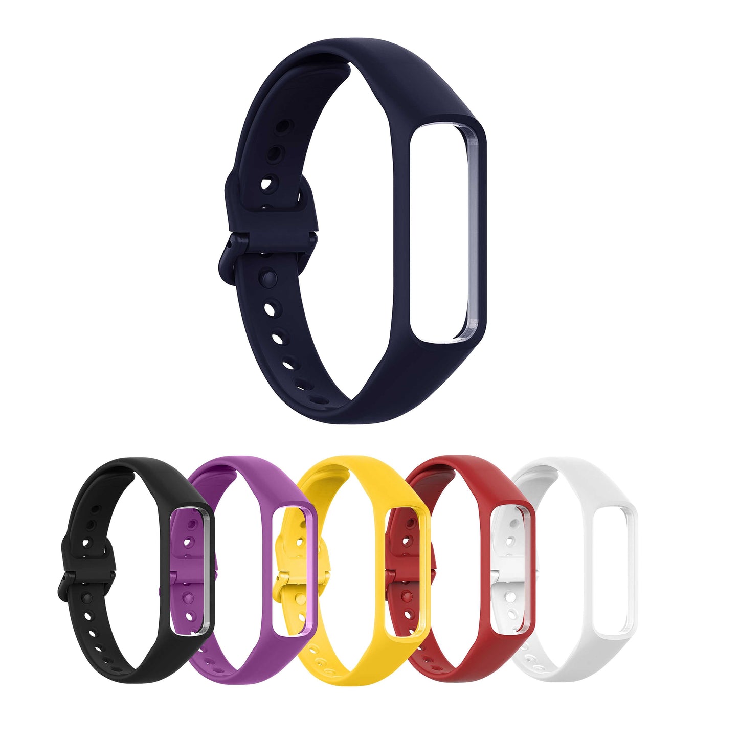 Pulsera Deportiva de Repuesto de Silicona Suave Correas Compatible con Samsung Galaxy Fit 2 Unisex Blanco