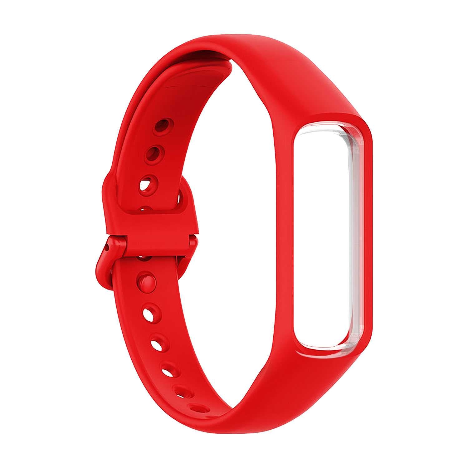 Pulsera Deportiva de Repuesto de Silicona Suave Correas Compatible con Samsung Galaxy Fit 2 Unisex Rojo
