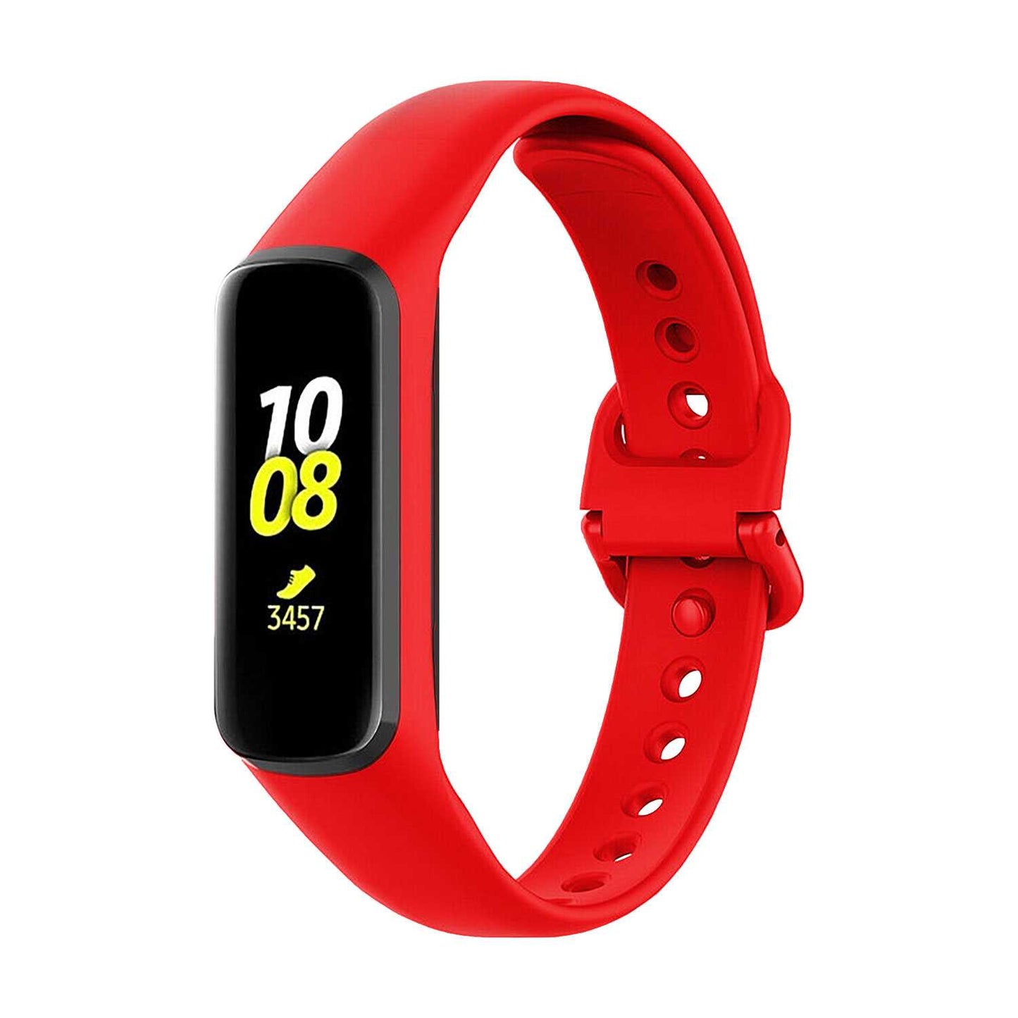 Pulsera Deportiva de Repuesto de Silicona Suave Correas Compatible con Samsung Galaxy Fit 2 Unisex Rojo