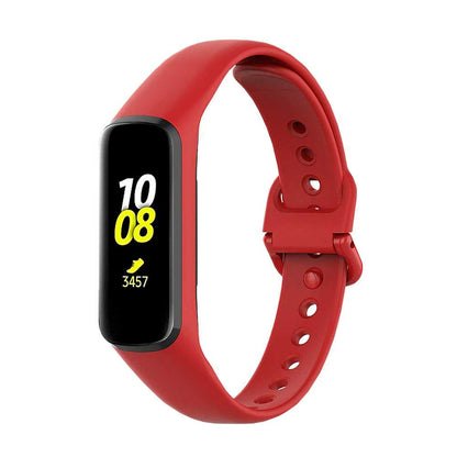 Pulsera Deportiva de Repuesto de Silicona Suave Correas Compatible con Samsung Galaxy Fit 2 Unisex Rojo