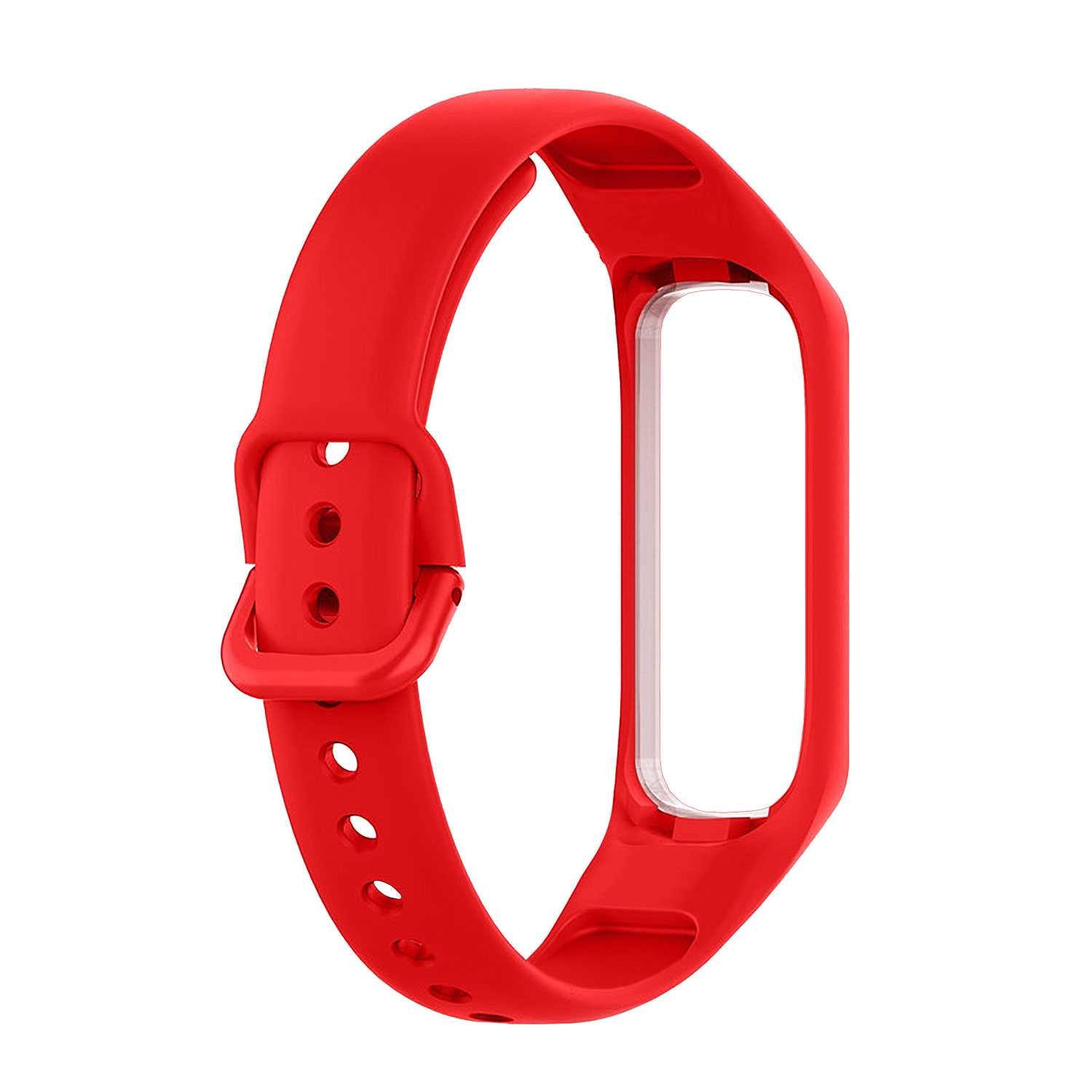 Pulsera Deportiva de Repuesto de Silicona Suave Correas Compatible con Samsung Galaxy Fit 2 Unisex Rojo