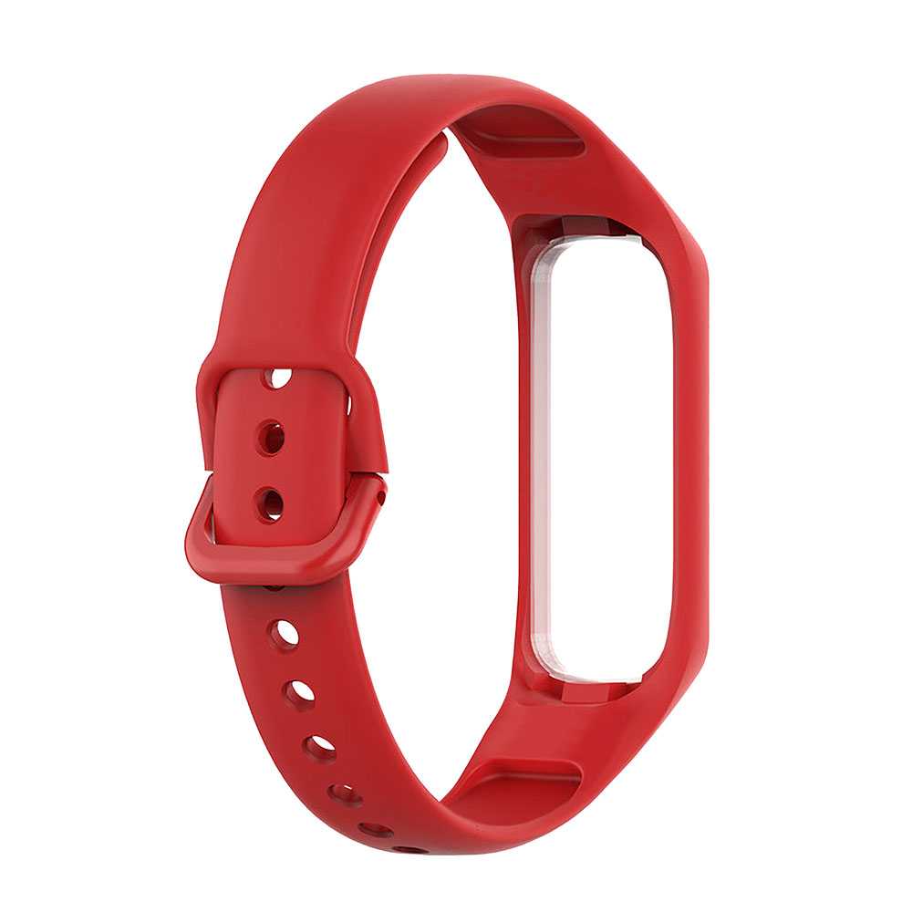 Pulsera Deportiva de Repuesto de Silicona Suave Correas Compatible con Samsung Galaxy Fit 2 Unisex Rojo