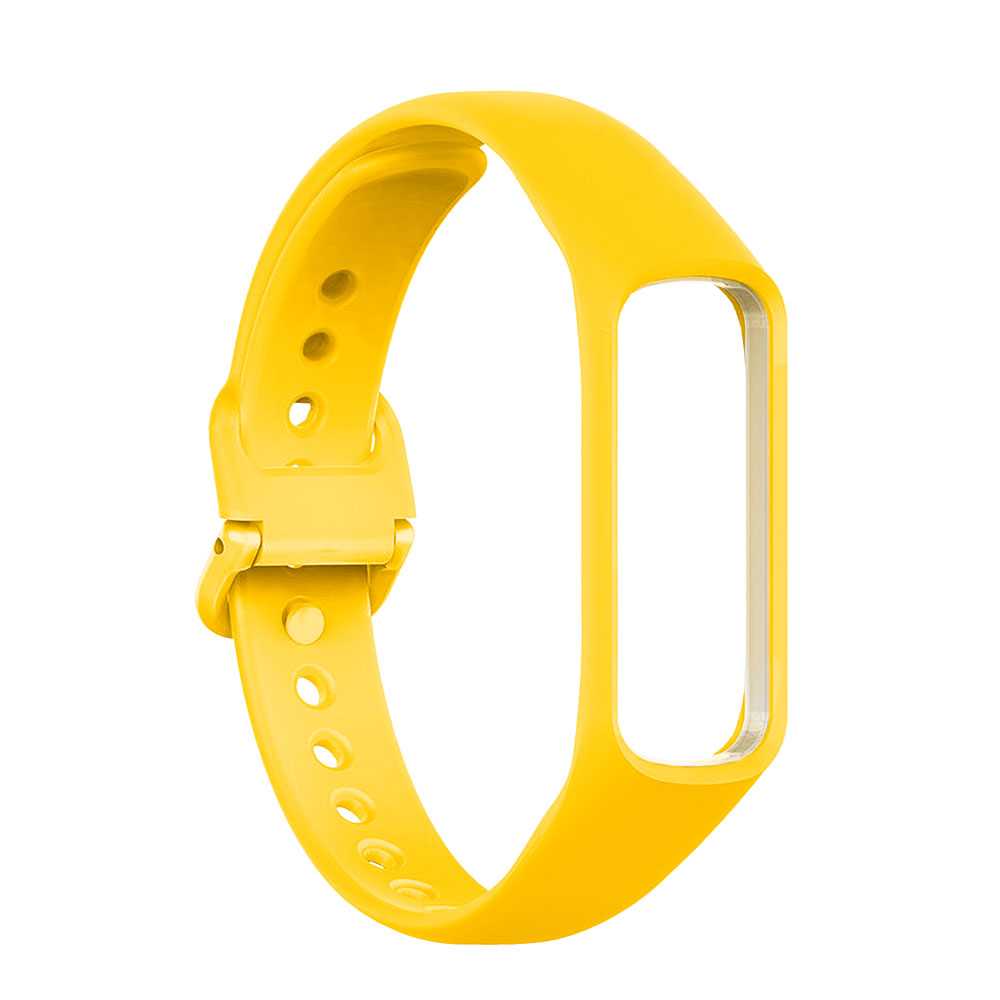 Pulsera Deportiva de Repuesto de Silicona Suave Correas Compatible con Samsung Galaxy Fit 2 Unisex Amarillo