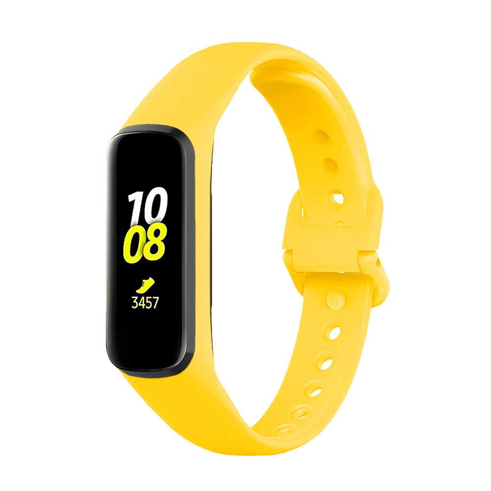 Pulsera Deportiva de Repuesto de Silicona Suave Correas Compatible con Samsung Galaxy Fit 2 Unisex Amarillo