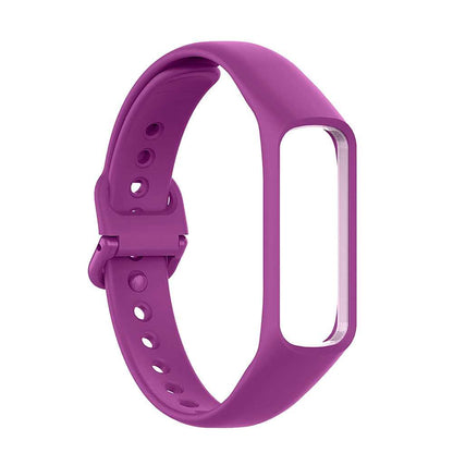 Pulsera Deportiva de Repuesto de Silicona Suave Correas Compatible con S Galaxy Fit 2 Unisex Morado