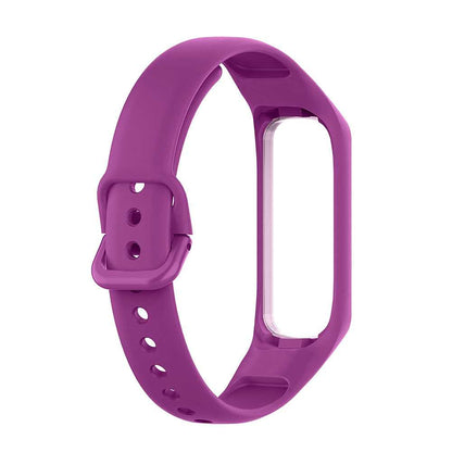 Pulsera Deportiva de Repuesto de Silicona Suave Correas Compatible con S Galaxy Fit 2 Unisex Morado