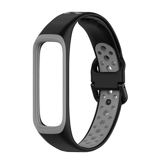 Pulsera Deportiva de Repuesto de Silicona Suave Correas Compatible con Samsung Galaxy Fit 2 Unisex Gris Noir