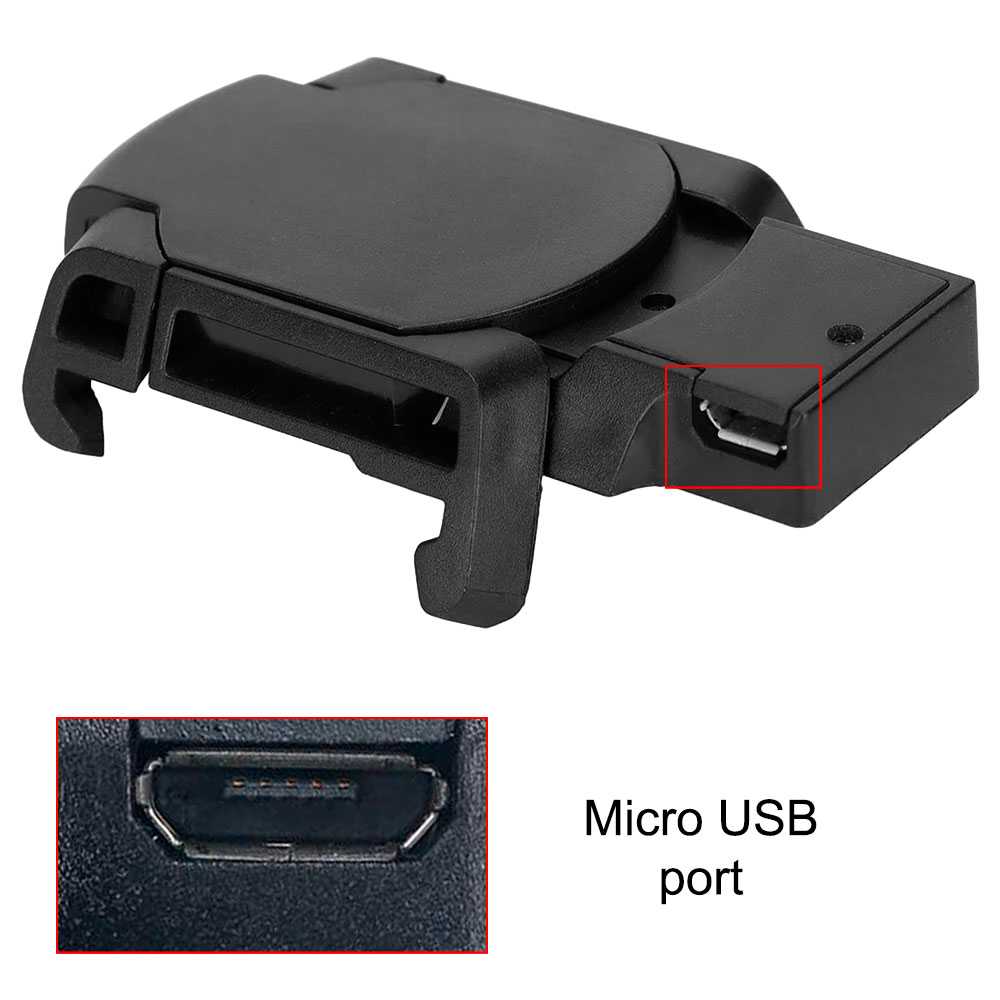 Base de Carga 80cm USB 2.0 Negro Compatible con Garmn D2 Bravo, Tactix Bravo, Quatix3, Fnx 3/ HR Cable Cargador