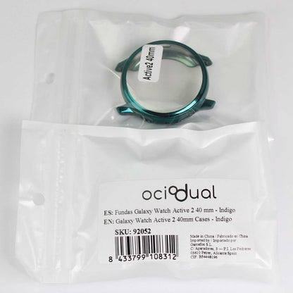 Funda Protectora de TPU Verde Azulado Compatible con Relojes Inteligentes Samsung Galaxy Watch Active 2 (40mm)