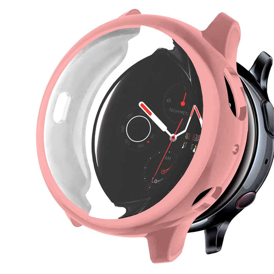 Funda Protectora de TPU Rosa Compatible con Relojes Inteligentes Samsung Galaxy Watch Active 2 (44mm)