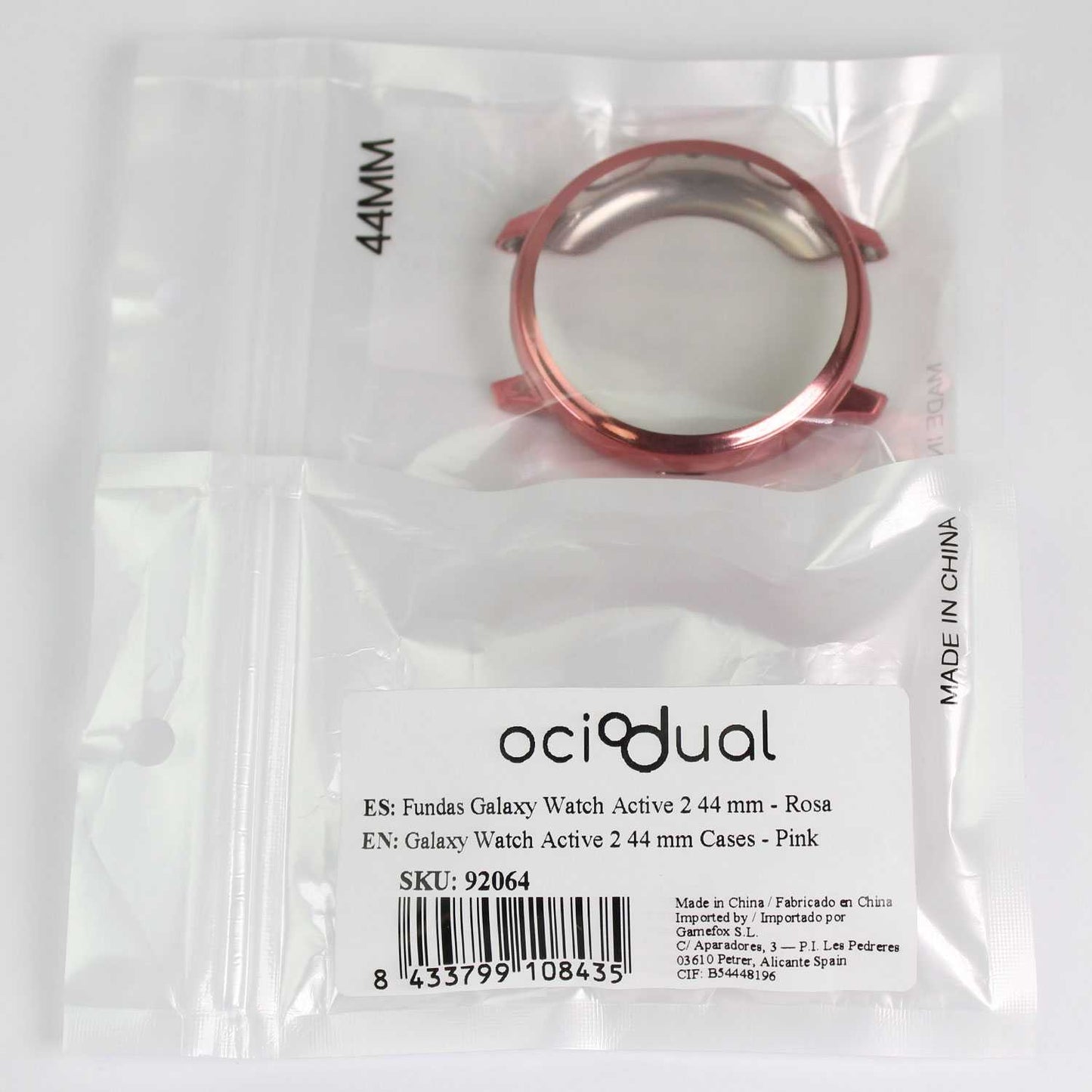 Funda Protectora de TPU Rosa Compatible con Relojes Inteligentes Samsung Galaxy Watch Active 2 (44mm)