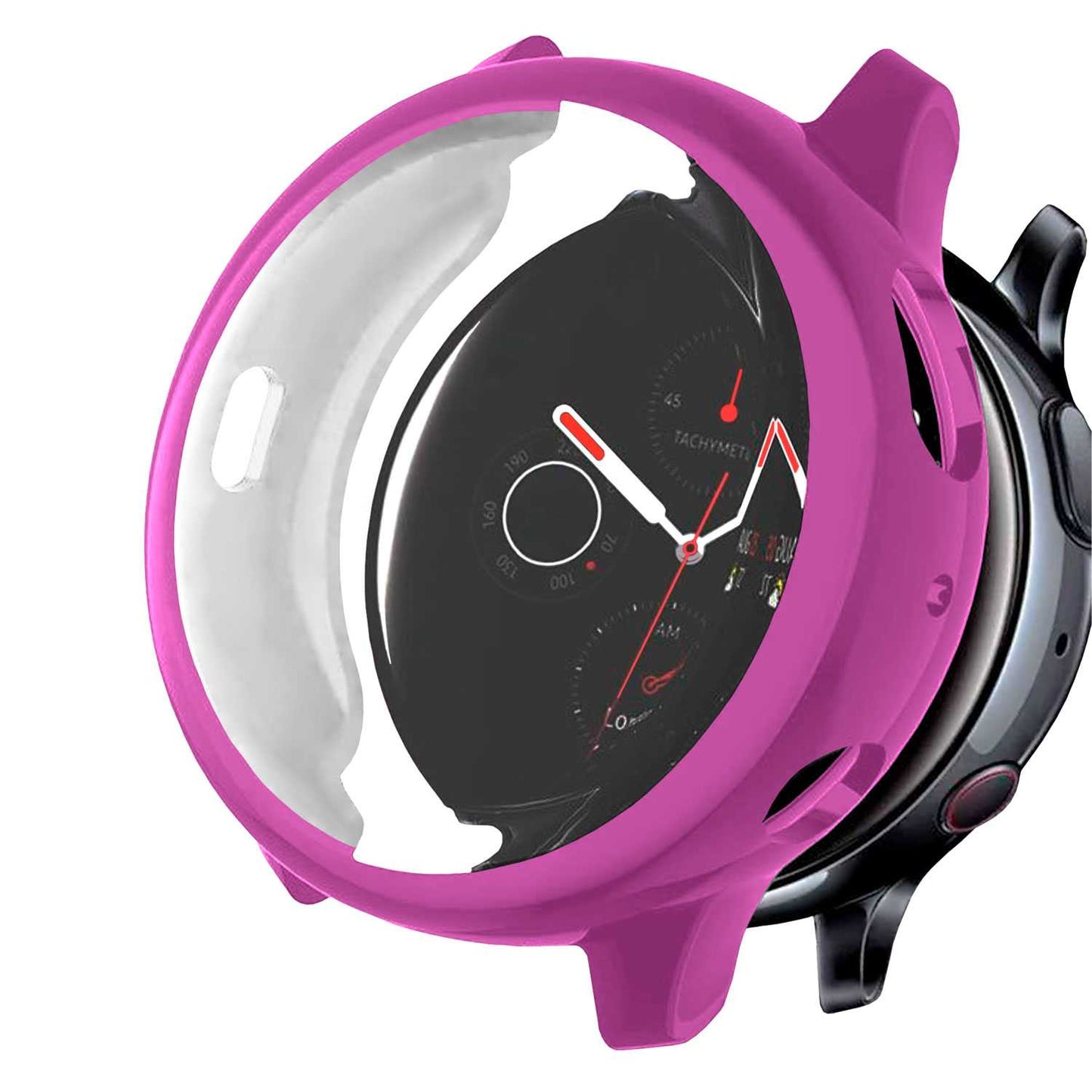 Funda Protectora de TPU Violeta Compatible con Relojes Inteligentes Samsung Galaxy Watch Active 2 (44mm)