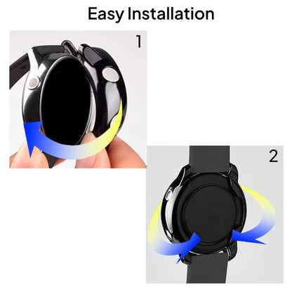 Funda Protectora de TPU Violeta Compatible con Relojes Inteligentes Samsung Galaxy Watch Active 2 (44mm)