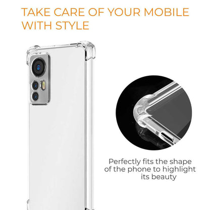 Funda de TPU para XIAOMI Mi 12/Mi 12X, Carcasa Flexible con Esquinas Reforzadas Antigolpes, Protección en Cámaras, Silicona Transparente