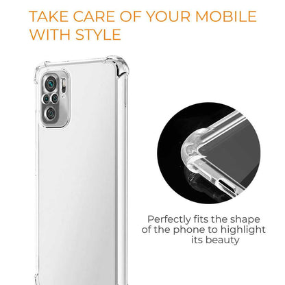 Funda de TPU para Xiaomi Mi 11i/Poco F3, Carcasa Flexible con Esquinas Reforzadas Antigolpes, Protección en Cámaras, Silicona Transparente