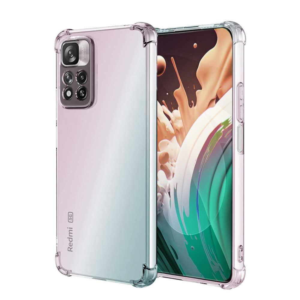 Funda de TPU para Redmi Note 11 Pro, Carcasa Flexible con Esquinas Reforzadas Antigolpes, Protección en Cámaras, Silicona Transparente