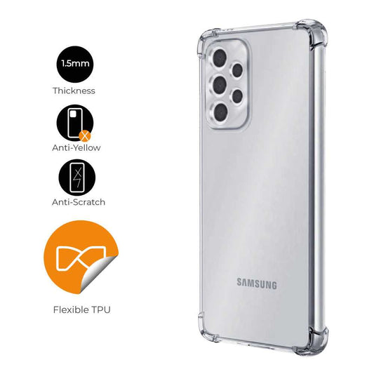 Funda de TPU para Samsung Galaxy A52S 5G/A52 5G, Carcasa Flexible con Esquinas Reforzadas Antigolpes, Protección en Cámaras, Silicona Transparente