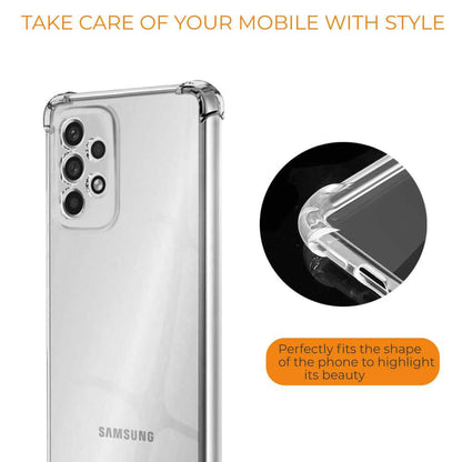 Funda de TPU para Samsung Galaxy A33 5G, Carcasa Flexible con Esquinas Reforzadas Antigolpes, Protección en Cámaras, Silicona Transparente