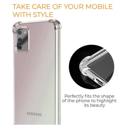 Funda de TPU para Samsung Galaxy A03S, Carcasa Flexible con Esquinas Reforzadas Antigolpes, Protección en Cámaras, Silicona Transparente