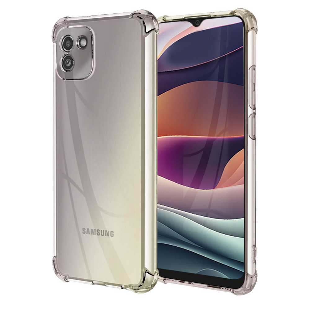Funda de TPU para SAMSUNG Galaxy A03, Carcasa Flexible con Esquinas Reforzadas Antigolpes, Protección en Cámaras, Silicona Transparente