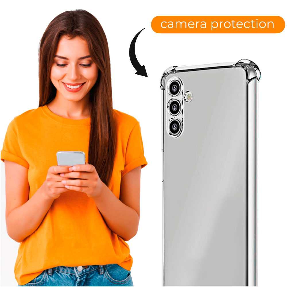 Funda de TPU para SAMSUNG Galaxy A13 5G, Carcasa Flexible con Esquinas Reforzadas Antigolpes, Protección en Cámaras, Silicona Transparente
