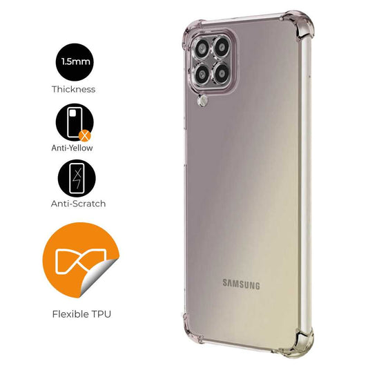 Funda de TPU para SAMSUNG Galaxy M53 5G, Carcasa Flexible con Esquinas Reforzadas Antigolpes, Protección en Cámaras, Silicona Transparente