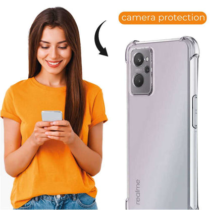 Funda de TPU para Realme 9i/A76 4G/A96 4G, Carcasa Flexible con Esquinas Reforzadas Antigolpes, Protección en Cámaras, Silicona Transparente