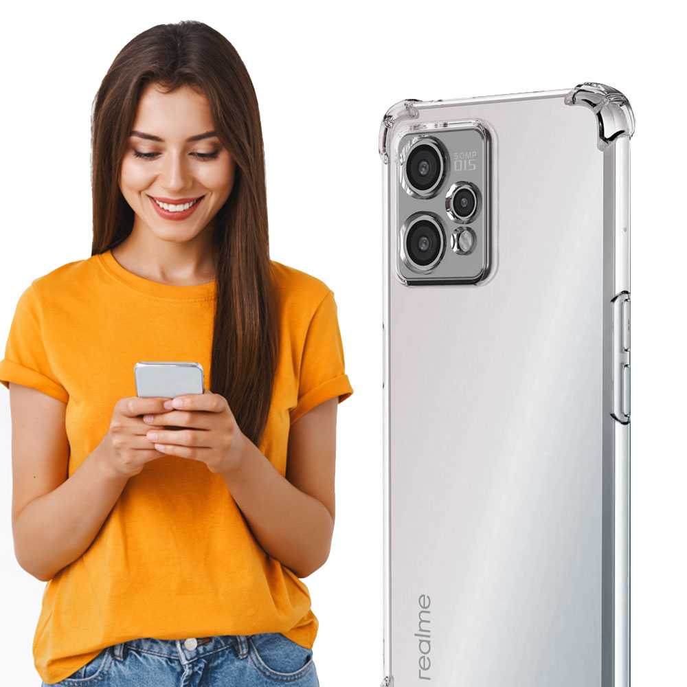 Funda de TPU para Realme 9 5G/9 Pro 5G, Carcasa Flexible con Esquinas Reforzadas Antigolpes, Protección en Cámaras, Silicona Transparente