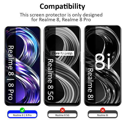Funda de TPU para Realme 8/8 Pro, Carcasa Flexible con Esquinas Reforzadas Antigolpes, Protección en Cámaras, Silicona Transparente
