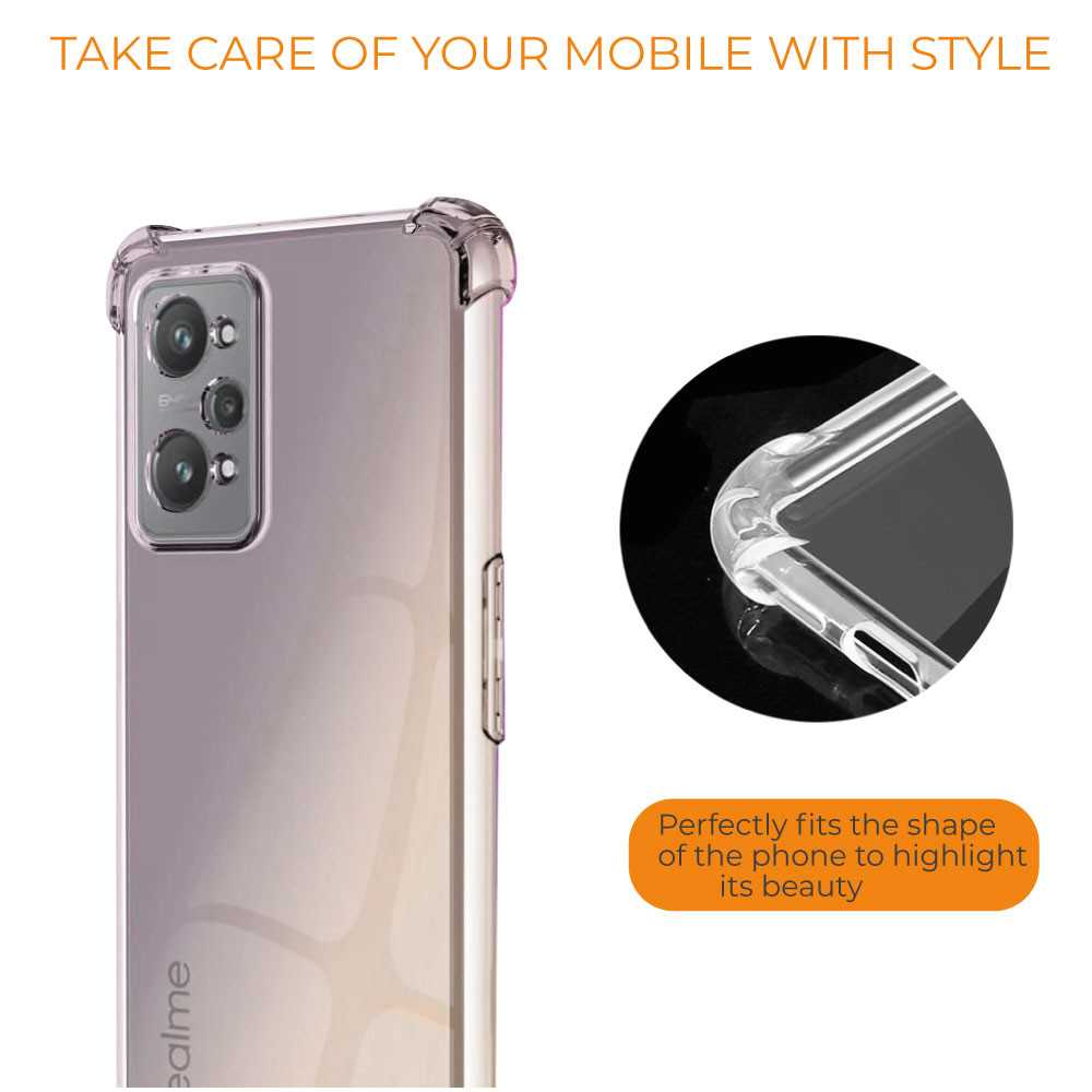 Funda de TPU para REALME GT Neo 3T/GT Neo 2 5G, Carcasa Flexible con Esquinas Reforzadas Antigolpes, Protección en Cámaras, Silicona Transparente