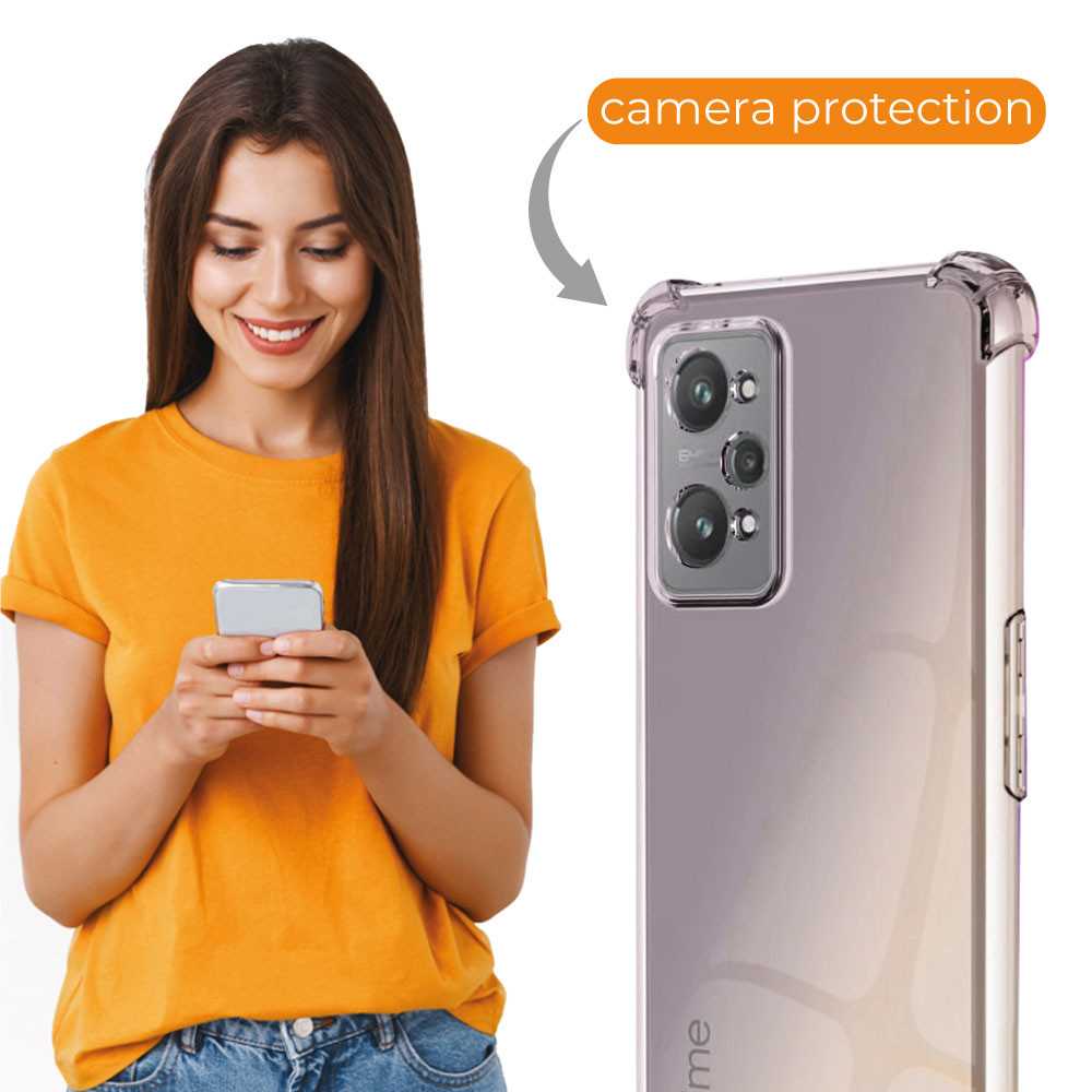 Funda de TPU para REALME GT Neo 3T/GT Neo 2 5G, Carcasa Flexible con Esquinas Reforzadas Antigolpes, Protección en Cámaras, Silicona Transparente