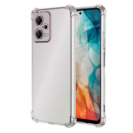 Funda de TPU para Xiaomi Redmi Note 12 Pro 5G/Poco X5 Pro 5G, Carcasa Flexible con Esquinas Reforzadas Antigolpes, Protección en Cámaras, Silicona Transparente