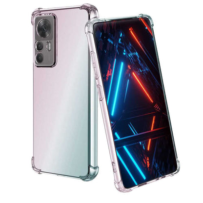 Funda de TPU para Xiaomi 12T/12T Pro, Carcasa Flexible con Esquinas Reforzadas, Antigolpes, Protección en Cámaras, Silicona Transparente