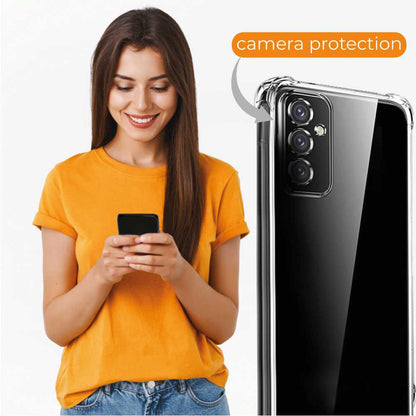 Funda de TPU para SAMSUNG Galaxy M13 4G/Galaxy M23 5G, Carcasa Flexible con Esquinas Reforzadas, Antigolpes, Protección en Cámaras, Silicona Transparente