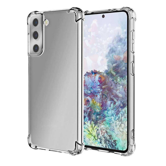 Funda de TPU para Samsung Galaxy S22, Carcasa Flexible con Esquinas Reforzadas Antigolpes, Protección en Cámaras, Silicona Transparente