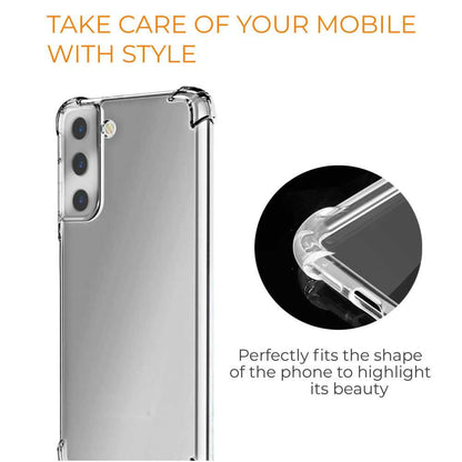 Funda de TPU para Samsung Galaxy S22, Carcasa Flexible con Esquinas Reforzadas Antigolpes, Protección en Cámaras, Silicona Transparente